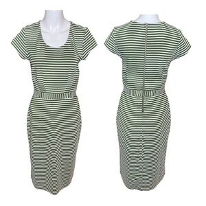 De Collection Green & White Stripe Size M